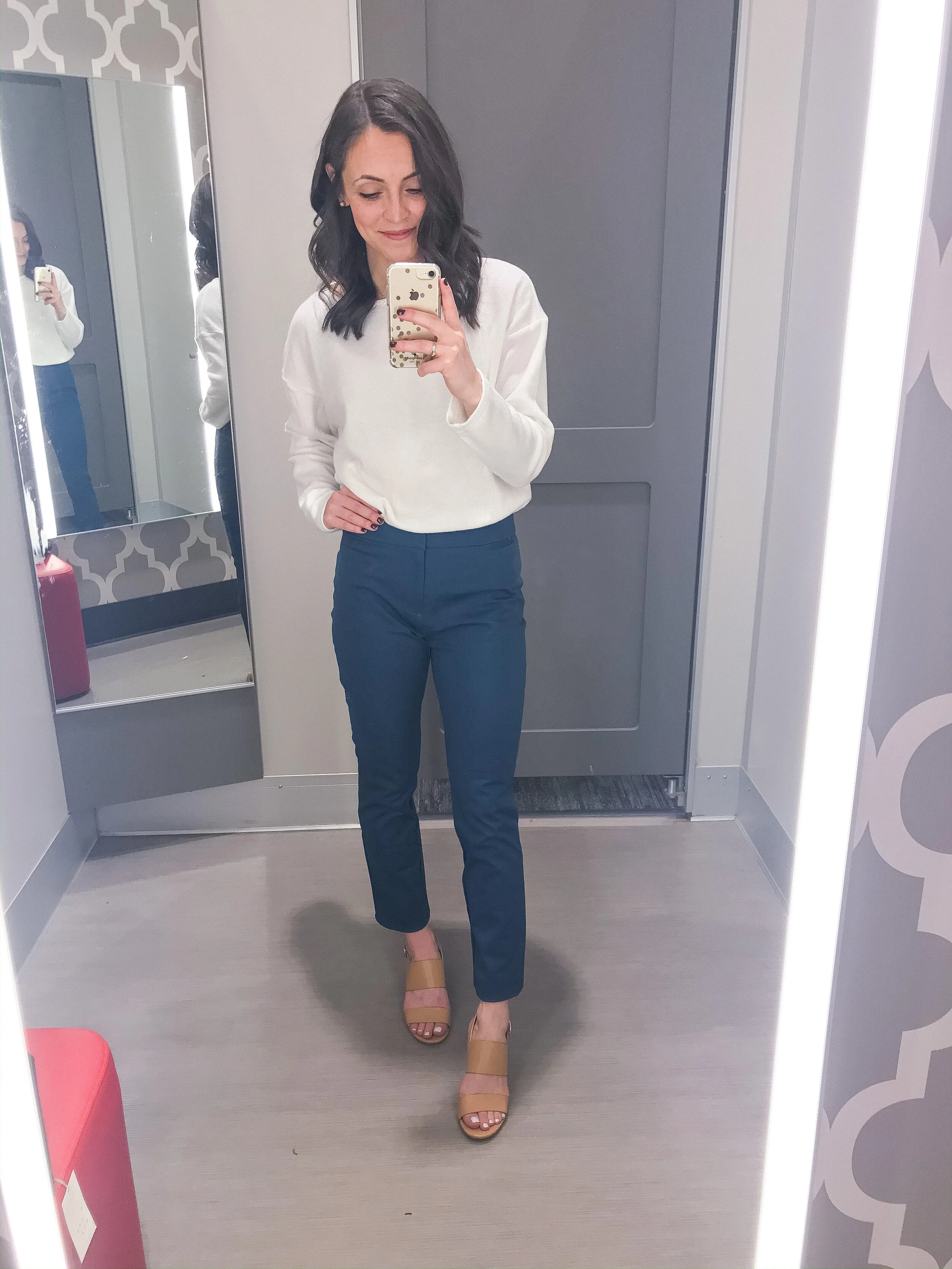 Sweater and top khakis business casual